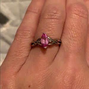 Pink Tourmaline Birthstone Ring - Size 5